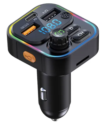 BLUETOOTH CAR ADAPTER WITH DUAL USB PORTS